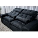 Ver imagem 1 de Sofá Retrátil e Reclinável 2,00m em Tecido Suede Preto