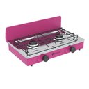 Ver imagem 2 de FOGAO DE MESA 2 BOCAS VENAX FLAMALAR VETRO PINK GAS GLP