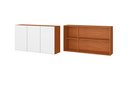 Ver imagem 3 de Armário Suspenso 120cm 3 Portas Luana/clara - Cinamomo/branco Aramóveis