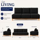 Ver imagem 3 de Sofá Atenas Fixo 180cm - Preto