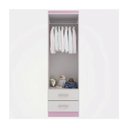 Ver imagem 2 de Guarda-roupa Infantil 2 Portas 2 Gavetas Atalaia - Branco / Rosa Branco / Rosa