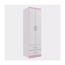 Ver imagem 3 de Guarda-roupa Infantil 2 Portas 2 Gavetas Atalaia - Branco / Rosa Branco / Rosa