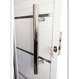 Porta de Alumínio Lambri Duplo 210x100 C/ Puxador e Vidro - 3
