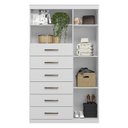 Ver imagem 5 de Guarda Roupa Casal New Master 8 Portas 4 Gavetas com Espelho e Cômoda 1 Porta 6 Gavetas com Espelho