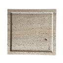 Ver imagem 1 de Bandeja Lavabo com Rebaixo Italiano Mármore Travertino Romano Bruto Vintage 32x30cm