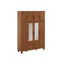 Ver imagem 2 de Guarda-Roupa 8 Portas 2 Gavetas sem Aplique Estrutura em Madeira Cobre Marrom/Castanho