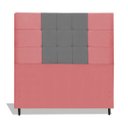Ver imagem 1 de Cabeceira Estofada Box Solteiro Encosto para Cama Maveric 94x126 Composê Rosa/cinza