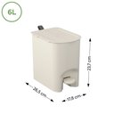 Ver imagem 7 de Lixeira Borboleta com Pedal 6 Litros Light Gray com Alça - 10660/0468 - Coza Lixeira Borboleta C/ Pe
