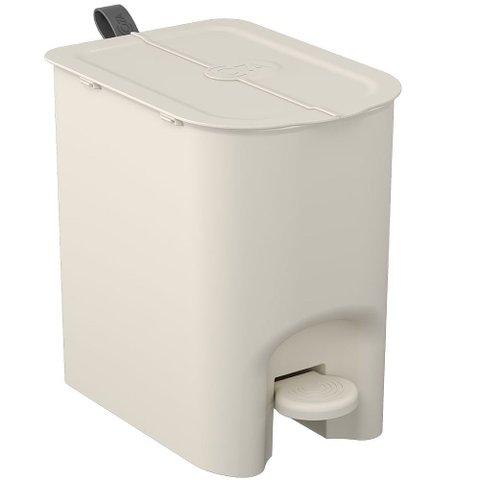 Lixeira Borboleta com Pedal 6 Litros Light Gray com Alça - 10660/0468 - Coza Lixeira Borboleta C/ Pe