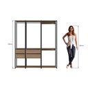 Ver imagem 4 de Kit Estante Closet com 4 Gavetas e 4 Cabideiros 1,60 M Cor:preto com Montana