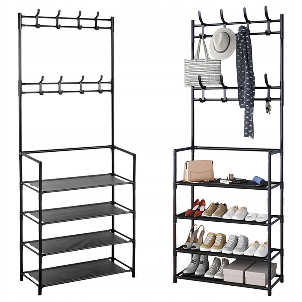 Rack Estante Sapateira Arara Organizadora Roupa Sapato Tenis Gancho Cabide Decoraçao Sala Quarto Clo - 6