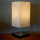 Ver imagem 3 de Kit 2 Abajur Luminaria de Mesa Quadrado Mdf Interruptor Ref 49 Decoração Casa Sala Quarto Escritório