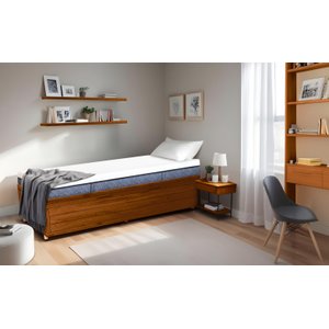 Cama Box Baú Rústica Solteirão Serenelife - Imbuia
