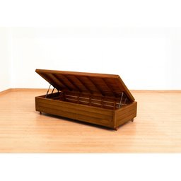Cama Box Baú Rústica Solteirão Serenelife - Imbuia - 4
