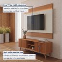 Ver imagem 5 de Rack com Painel para TV até 65 Polegadas 185cm x 196cm com LED MDF e Pés em Madeira Maciça Gaia
