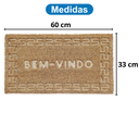 Ver imagem 2 de Tapete Capacho de Porta Fibra de Coco Relevo 60x33cm Uzoo - Moldura Bem Vindo