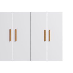 Guarda Roupa 4 Portas Jujuba C/ e 2 Gavetas Nature/branco - Permóbili Baby - 8