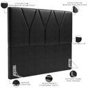 Ver imagem 4 de Cabeceira Cama Box Quenn 160 Cm Aurora W01 Couríssimo Preto Brilho - Lyam Decor
