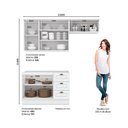 Ver imagem 3 de Kit Cozinha Modulada 3 Peças Americana 2 Aéreos + 1 Balcão sem Pia Cz136 Branco