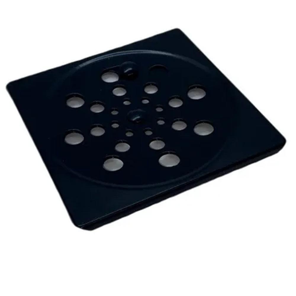 Ralo Grelha Inox Preto Black Banheiro Quadrado 15x15 C Fecho - 2