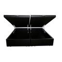 Ver imagem 2 de Cama Box Baú Casal Bipartido Blindado Madeira Eucalipto Preto Homequeen