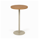 Ver imagem 1 de Mesa de Apoio Redonda Alta MDF Cor:Champanhe