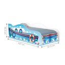 Ver imagem 2 de Cama Navio Kids Solteiro com Colchão MDF Branco e Azul Casah