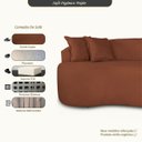 Ver imagem 2 de Sofá Orgânico 2 Lugares Curvo Feijão Design Elegante Suede
