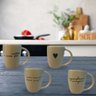 Jogo 4 Caneca Porcelana Fosca 120ml para Café - Bege - 7