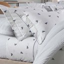 Ver imagem 4 de Jogo de Cama Solteiro 200 Fios Vintage Tenis - Kacyumara Estampado Claro