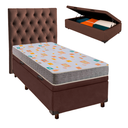 Ver imagem 1 de Kit Cama Box Bau + Cabeceira + Colchão Solteiro D20 - D20 - Inducol