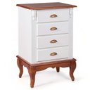 Ver imagem 1 de Mesa de Cabeceira Hanover Pés Luis Xv 80 X 53 X 40 Cm (a X L X P) - Cor Branco - Imbuia Glazer