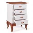 Ver imagem 3 de Mesa de Cabeceira Hanover Pés Luis Xv 80 X 53 X 40 Cm (a X L X P) - Cor Branco - Imbuia Glazer