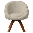 Ver imagem 2 de Poltrona Decorativa Orgânica Flora Base Giratória Bouclê - Sofa Store:bouclê Bege
