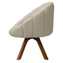 Ver imagem 3 de Poltrona Decorativa Orgânica Flora Base Giratória Bouclê - Sofa Store:bouclê Bege