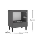 Ver imagem 3 de Balcão para Cooktop e Forno 70cm com Gaveta Yescasa Cinza/Grafite