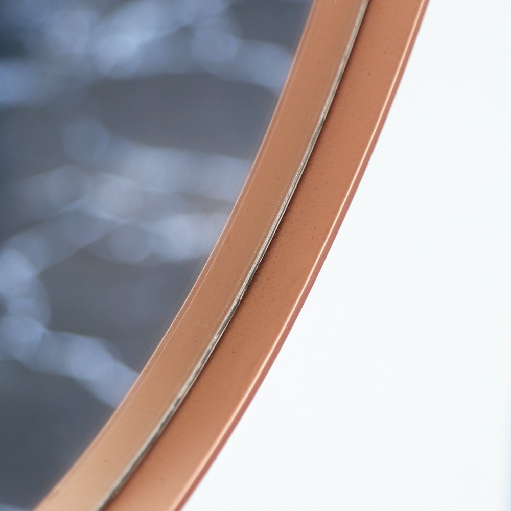 Espelho Decorativo Oval Com Moldura Rosa Para Sala Banheiro 80x50cm - 4