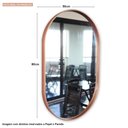 Ver imagem 3 de Espelho Decorativo Oval Com Moldura Rosa Para Sala Banheiro 80x50cm