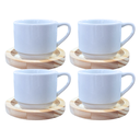 Ver imagem 1 de Jogo 4 Xícaras Café/chá 200ml Empilháveis C/ Pires Pinus