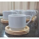 Ver imagem 2 de Jogo 4 Xícaras Café/chá 200ml Empilháveis C/ Pires Pinus