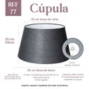 Ver imagem 2 de Cúpula de Abajur 20x25x30cm Tecido Algodão Soquete Nacional Ref 77