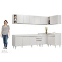 Ver imagem 5 de Armário de Cozinha Modulado de Canto 7 Peças Cp34 Balcão sem Tampo Branco - Lumil Lumil Móveis