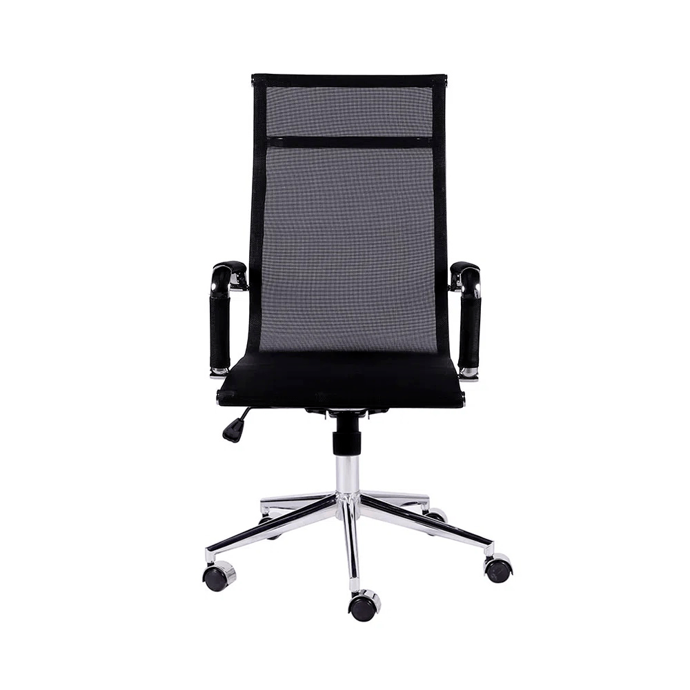 Ver imagem 3 de Kit 2 Cadeiras de Escritório Presidente Giratória Tela Mesh Preto