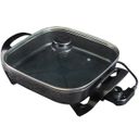 Ver imagem 1 de Panela Multifuncional Elétrica Quadrada 30cm Grill 220v Antiaderente Portátil Mangiare 1500w Agratto