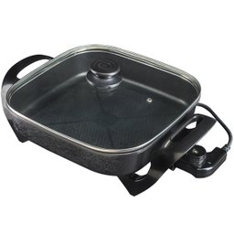 Panela Multifuncional Elétrica Quadrada 30cm Grill 220v Antiaderente Portátil Mangiare 1500w Agratto - 1
