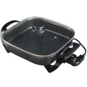 Ver imagem 1 de Panela Multifuncional Elétrica Quadrada 30cm Grill 220v Antiaderente Portátil Mangiare 1500w Agratto