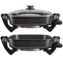 Ver imagem 3 de Panela Multifuncional Elétrica Quadrada 30cm Grill 220v Antiaderente Portátil Mangiare 1500w Agratto