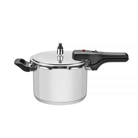 Panela de Pressão Tramontina Brava em Aço Inox com Fundo Triplo 20 Cm 4,5 L Tramontina