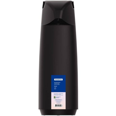 Garrafa Térmica de Café Tramontina Exata 1,8l Água Chá em Plástico Preto com Ampola de Vidro