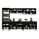 Ver imagem 4 de Armário Cozinha Modulada Completa 302cm Florença Multimóveis MP2441 Preto